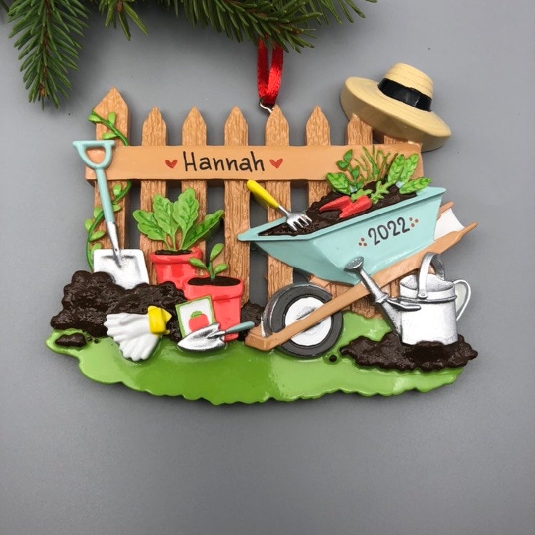 Personalized Gardener Christmas Ornament Gardening Christmas Etsy