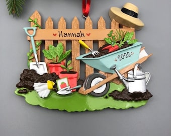Personalisierte Gärtner Weihnachtsverzierung, Gartenarbeit Weihnachtsverzierung, Gärtner Geschenk, Hand personalisierte Landschaftsgestalter Weihnachtsverzierung