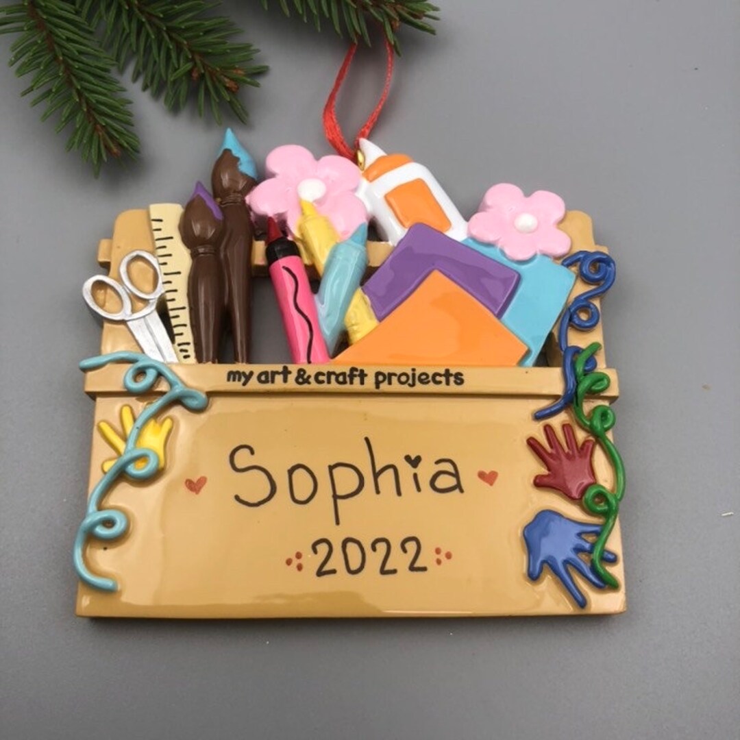 Art and Craft Christmas Ornament, Artist Ornament, Personalized Artist