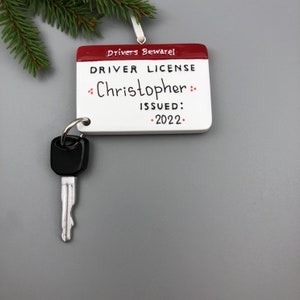 Driver’s License Personalized Ornament, New Driver Ornament, Driver License Christmas Ornament, Hand Personalized Christmas Ornament