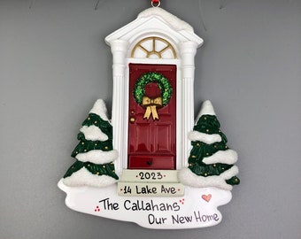 Our New Home Personalized Christmas Ornament, New House Ornament, New Apartment Ornament, Hand Personalized Christmas Ornaments