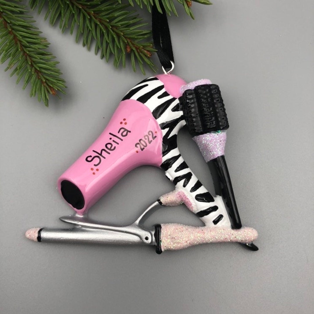 Blowdryer Ornament, Hair Dresser Ornament, Haircut Ornament, Hair
