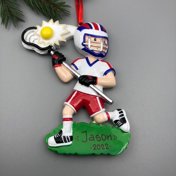 Personalized Lacrosse Ornament, Lacrosse Boy Ornament, Lacrosse Christmas Ornament, Personalized Christmas Ornaments