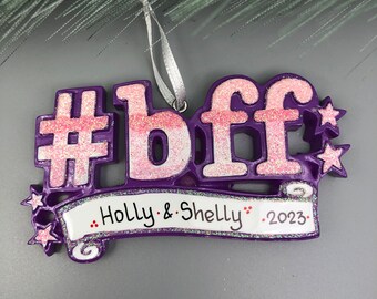 BFF Ornament, BFF Personalized Ornament, Friends Ornament, Best Friends Ornament, Personalized Christmas Ornaments
