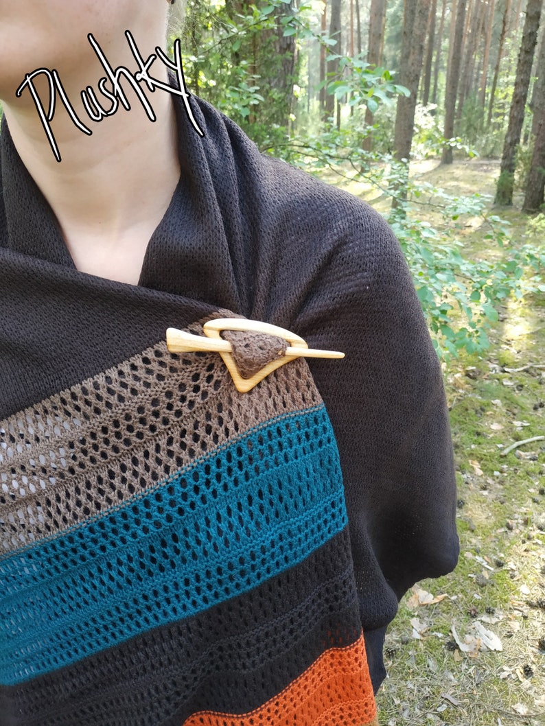 Wooden shawl pin Women gift Shawl stick