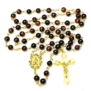 Mahogany Tiger Eye Rosary