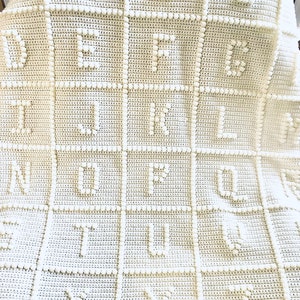 ABC Blocks Crochet Baby Blanket/Baby Shower Gift
