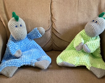 Dinosaur Lovey/Animal Toy/Baby Comforter/Crochet Toy