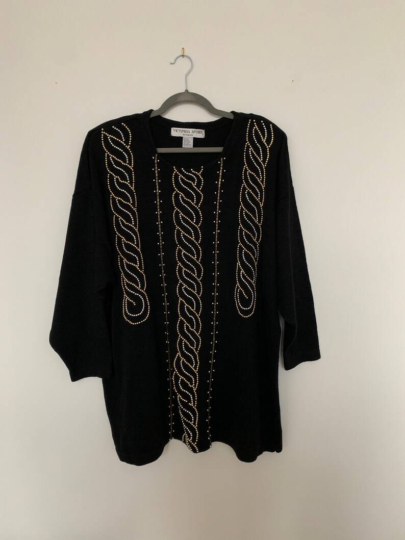 Embellished Tunic Sweater