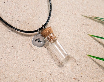 Custom Pendant, Do Your Own Beach or Park Clean Up, Place Plastic Waste in Glass Vial and Fill with Sand or Dirt - Document Your Impact!