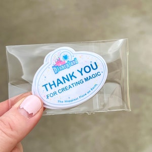 NEW Disneyland cast member thank you gift sticker pack, cast appreciation gifts, cast member name tag sticker, personalized name badge