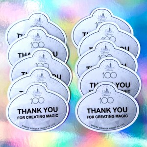Disneyland 100 Years Cast Member Thank You Gift Sticker Pack, Cast ...