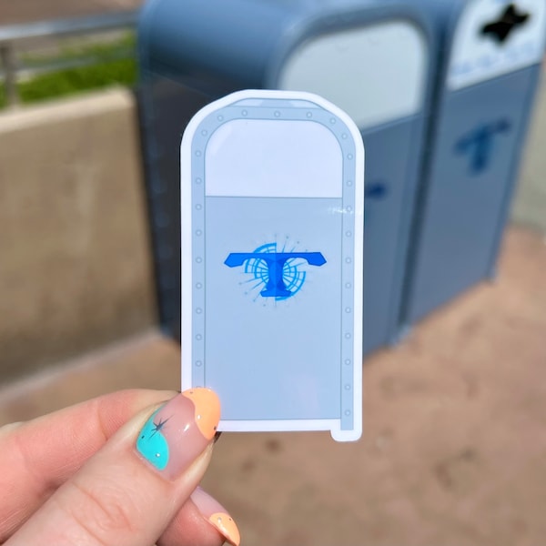 Tomorrowland Trash Can Sticker, Disneyland stickers, disneyland trashcan, Tomorrowland decal for water bottle, gift for cast member