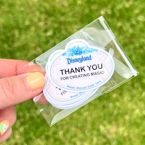 Disneyland cast member thank you gift sticker pack, cast member appreciation gifts, cast member name tag sticker, personalized name badge