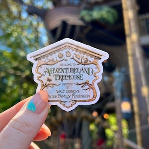Disneyland Adventureland Treehouse sticker, adventureland sign, vintage Disneyland sign gift, Disneyworld stickers, sticker for laptop phone