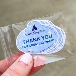 NEW Disneyworld cast member thank you gift sticker pack, cast member appreciation gifts, name tag sticker, personalized name badge
