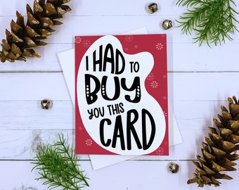 I had to buy this card. Funny Christmas card, Sibling Christmas card, Card for her, Card for him, Holiday Card, Xmas card, Adult card