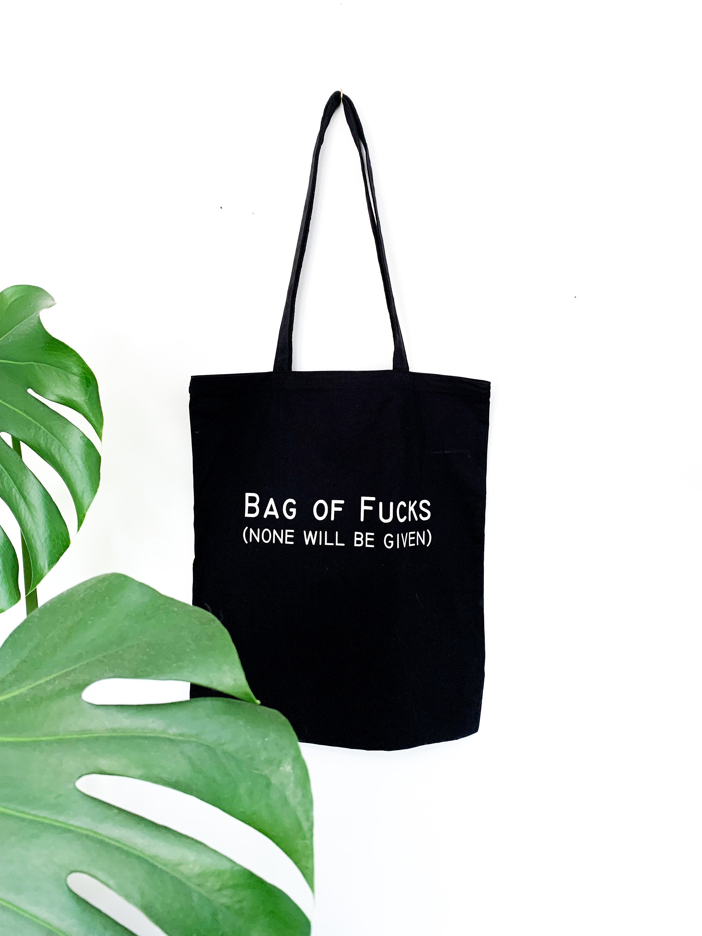 Black Bag of Fucks tote bag. Reusable grocery bag. Eco-friendly produce  bag. Cute tote bag. Aesthetic tote bag, Cotton sustainable bag