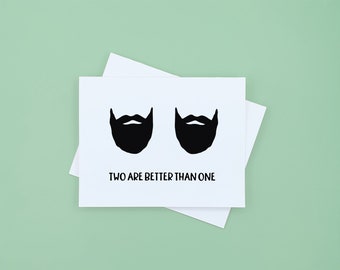 Two are Better Than One Father's Day Card, Gay Dad Card, Gay Father's Day,  Funny Card for Dad, Gay Pride Card