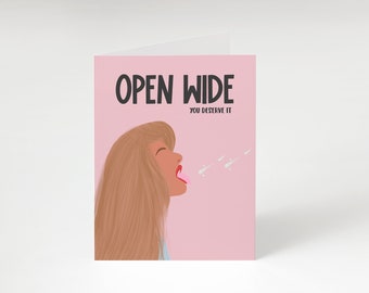 Happy Divorce Day, Open Wide You Deserve it, Divorce Celebration, Funny Separation Card