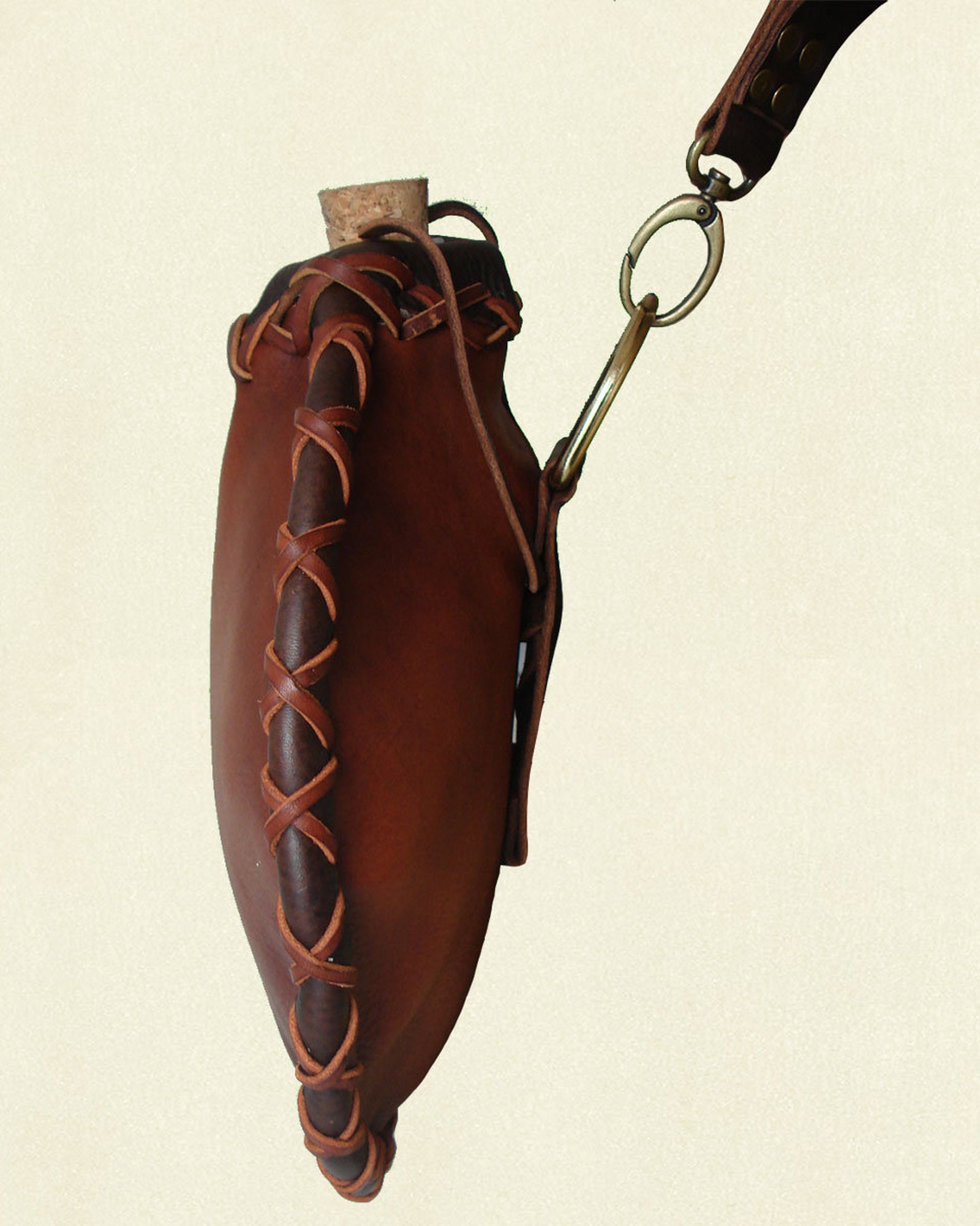 Wine Bladder/water Skin Large Round in Brown 4 Litters Etsy