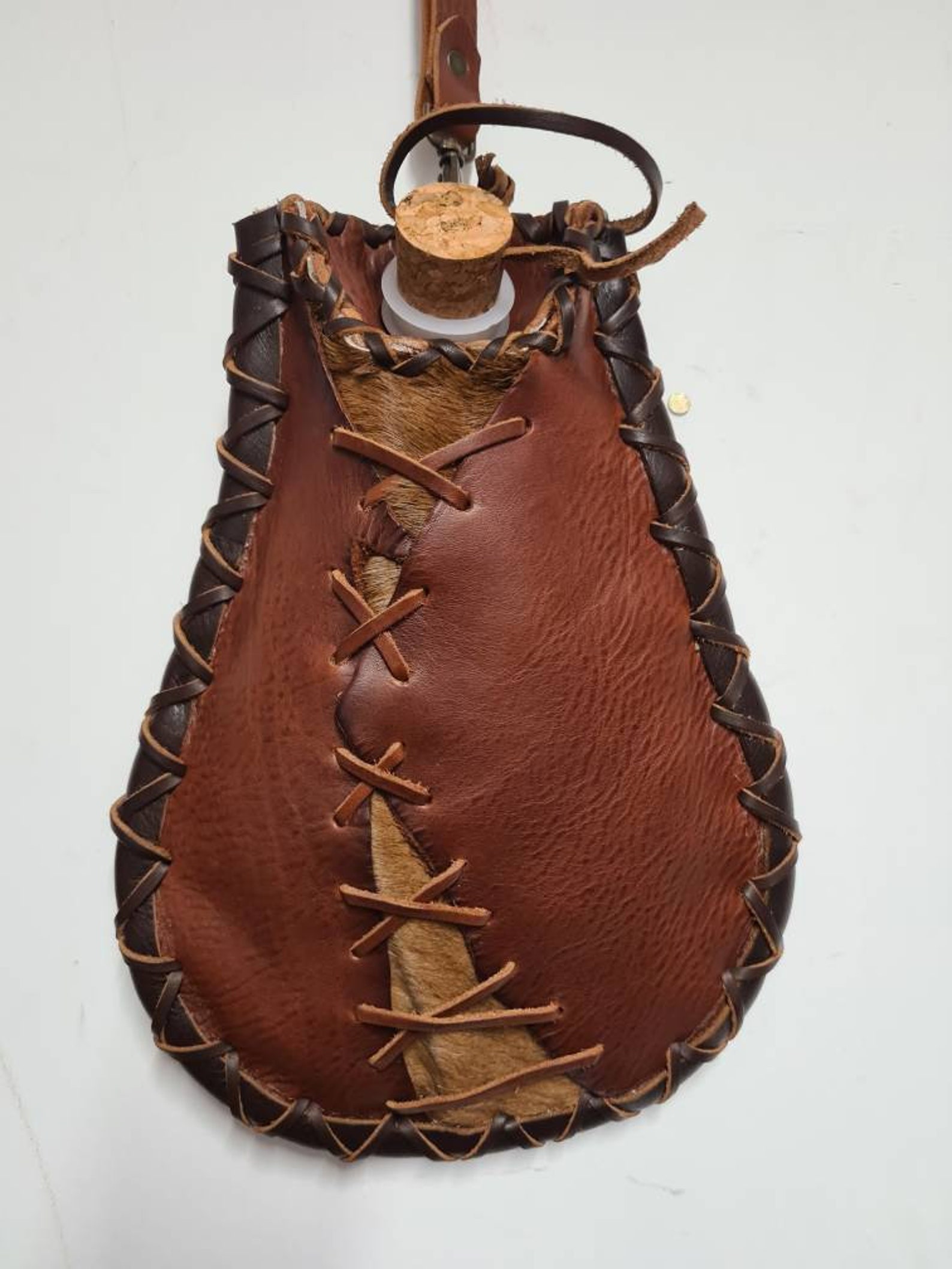 Wine bladder / Water Skin in Brown Etsy