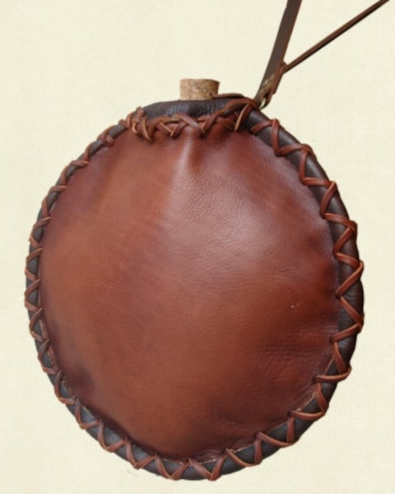 Wine Bladder water Skin Large Round in Brown 4 Litters Etsy