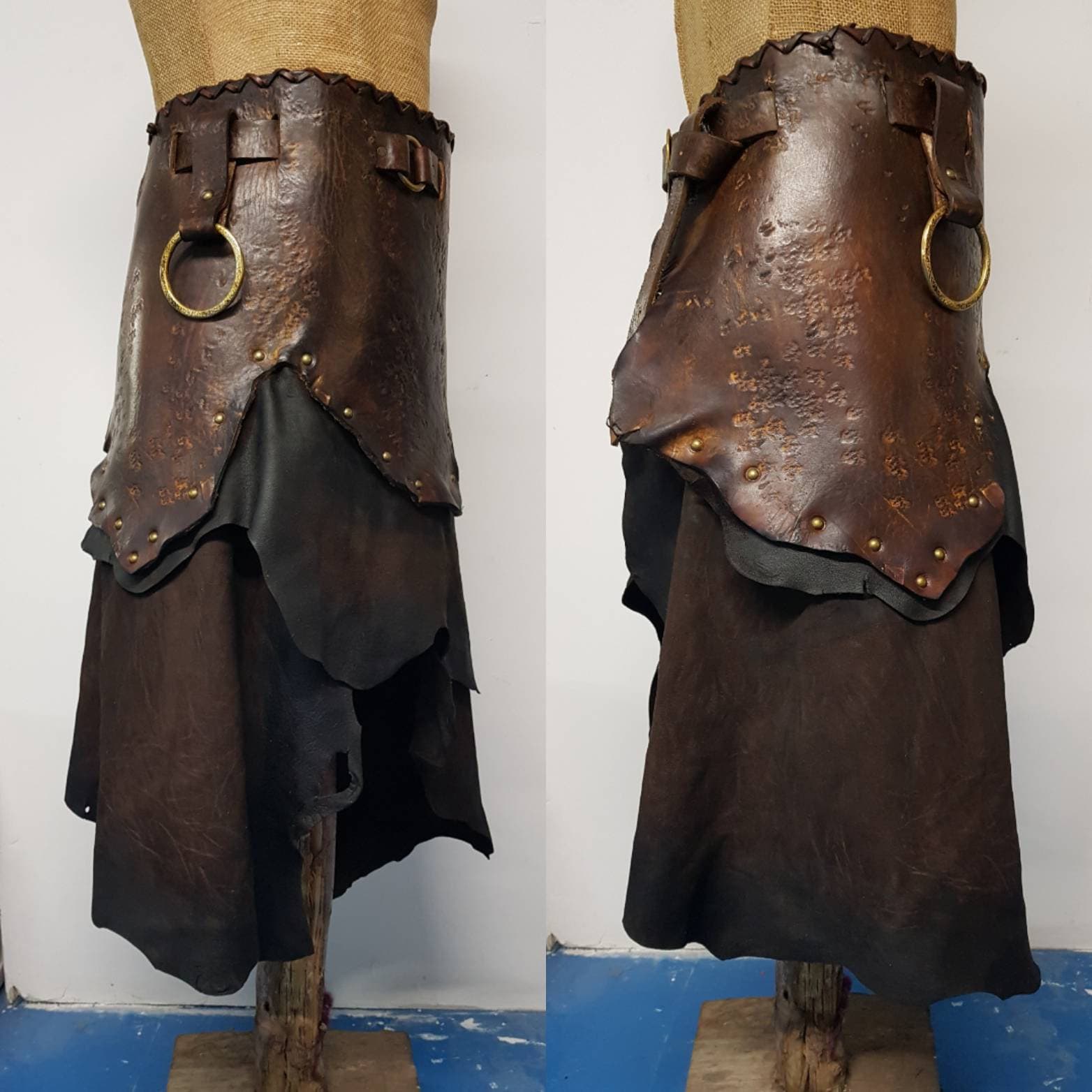 War Skirt Leather Armour Etsy