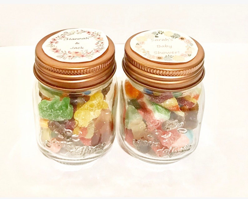 Personalised Prefilled Rose Gold Sweet Jars Eid Wedding Etsy