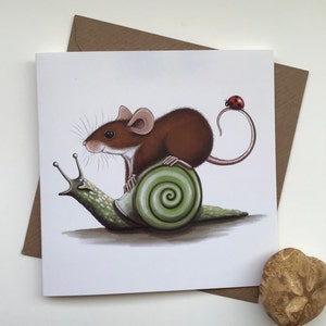 Souris, souris, carte de voeux vierge, carte d'anniversaire, pour toute occasion