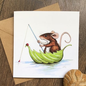 Souris, souris, carte de voeux vierge, carte d'anniversaire, pour toute occasion