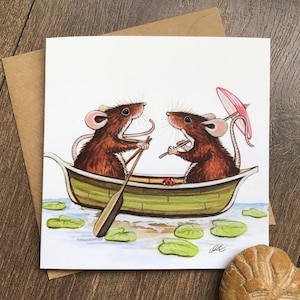 Muis, muizen, lege wenskaart, verjaardagskaart, voor elke gelegenheid