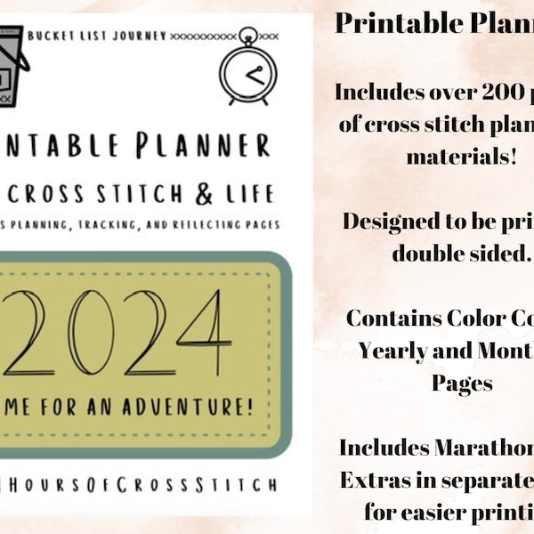 Printable 2024 #24HOCS Planner