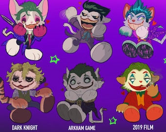GLITTER JOKER CATS sticker series 1