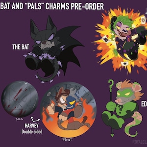 IN STOCK Bat and pals acrylic charms