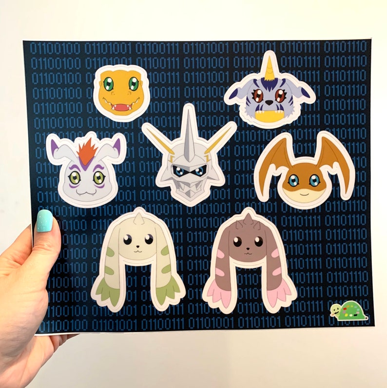 Digimon Emoji Sticker Sheet