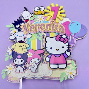 Kitty cake topper, My Melody cake topper, Kitty and Friends cake topper, girl party decoration, kitty cake topper