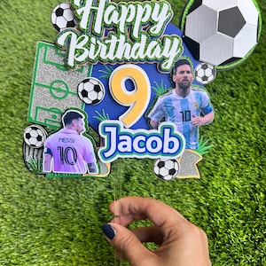 Soccer Cake Topper, Messi Miami Soccer Player Cake Topper, Messi Inspired Cake Topper, Leonel Messi Cake Topper, Messi party