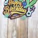 26 & Dope Birthday Cake Topper - 420 Themed, Marijuana Decor, Glitter Design (Black) - View #8