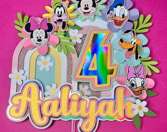 Minnie Mouse cake topper, Minnie cake topper, Mickey club house party, Mickey and friends cake, Mickey Mouse Party, Mickey Mouse and friends
