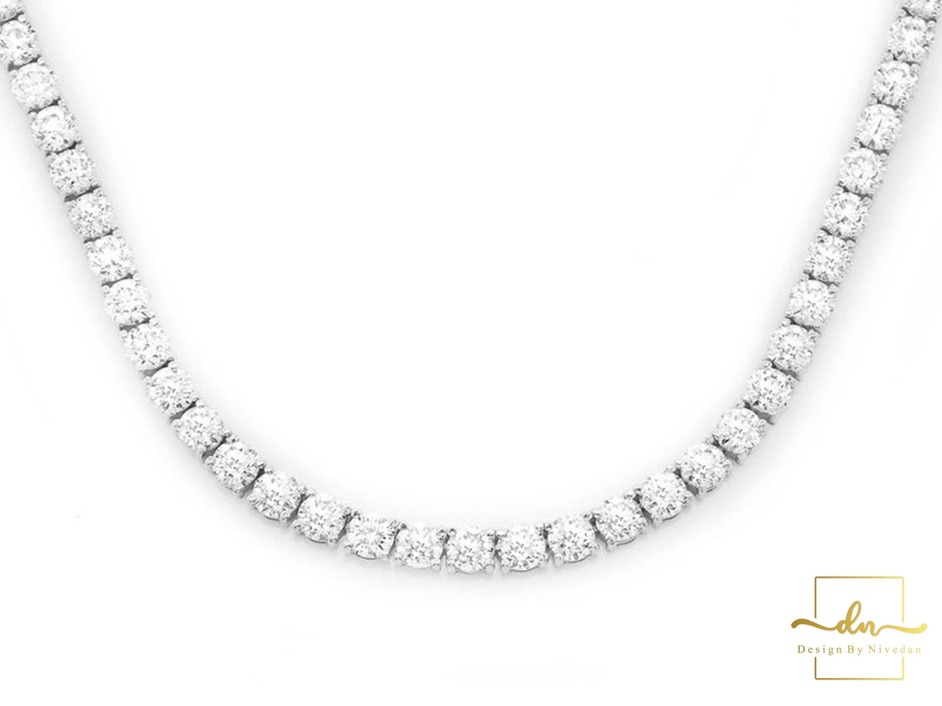 4mm Iced Out Moissanite Tennis Chain Men