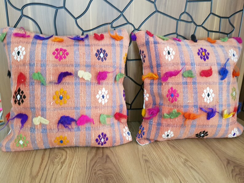 Turkish Kilim Pillow Kilim Pillow Cover Tribal Pillow Lumbar Pillow Handmade Pillow 18x18 Pillow Cover Vintage Pillow Cushion Cover
