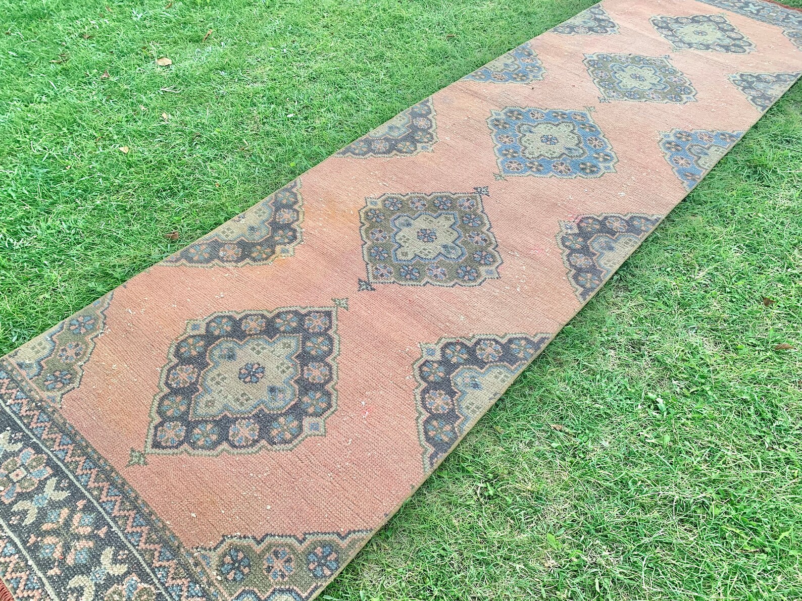 27 X 104 Feet Faded Red Vintage Runner Rug Long Runner Rug Etsy