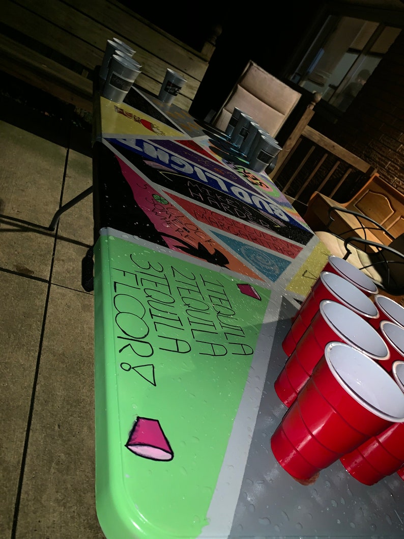 Custom Painted Pong Tables Etsy