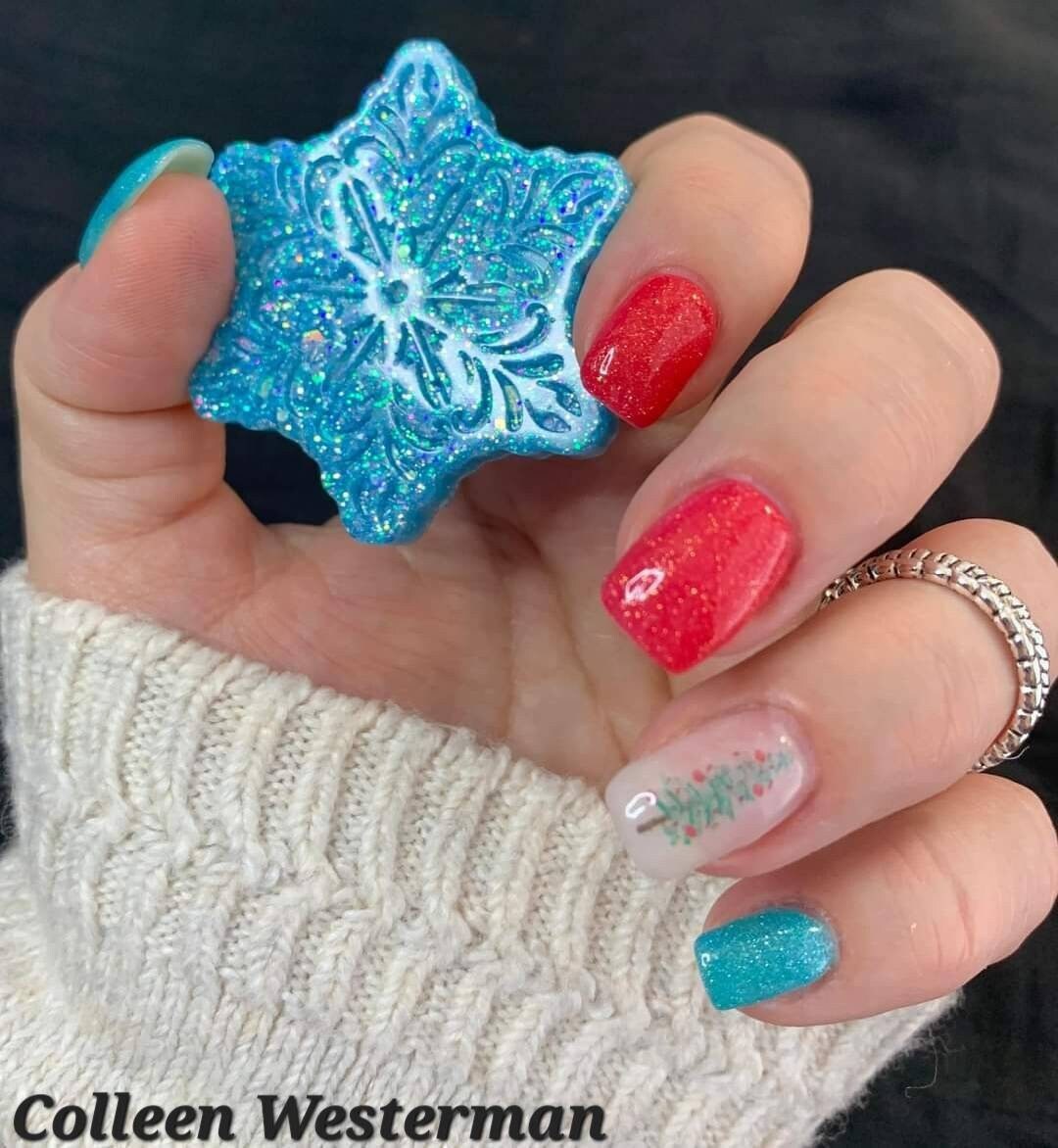 Christmas. Christmas Tree Nailfie Prop. Holographic Christmas Tree. Nailfie  Prop. Nailfie. 