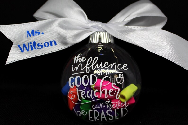 Custom Teacher Eraser Ornament Etsy
