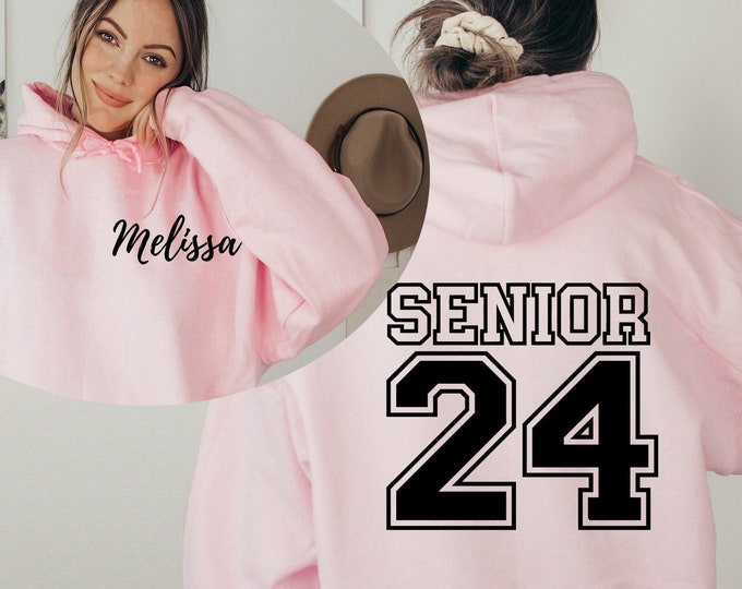 Personalized Senior Crewneck, Senior 2024 Sweatshirt, Customized Class of 2024 Hoodie, Custom Name Graduation Gift, S3513