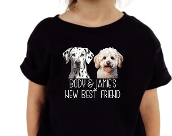 Dog Peeking Baby Onesie®, Custom Dog Lover Youth Shirt, Personalized Dog Breed Toddler Shirt, New Best Friend Shirt, Newborn Gift Ideas