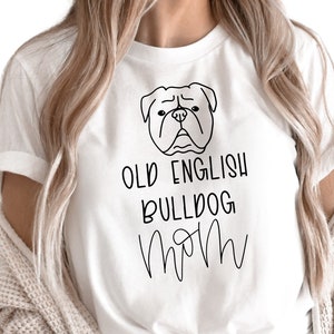 Custom T-Shirt for Old English Bulldog Mom, Old English Bulldog Mom in Pocket, Gift for Bulldog Lover, Old English Bulldog Mom Shirt, S3360