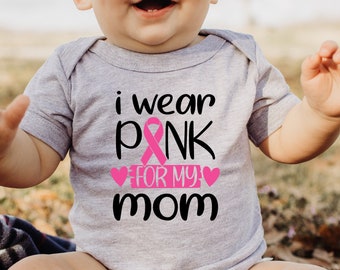 I Wear Pink for My Mom Shirt, Mothers Day Gift, Mom Birthday Gift, Mom Life Shirt, Not Alone Shirt, Cancer Team Shirt, S3704